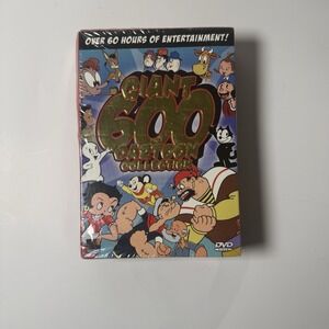 Giant 600 Cartoon Collection (DVD) Sealed With Small Tear On Back